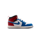 Jordan 1 Mid True Blue Varsity Red (PS)