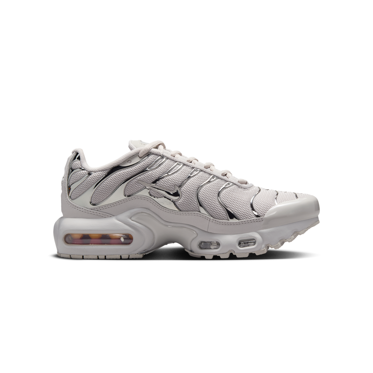Nike Air Max Plus Light Iron Ore Gym Red Smoke Grey Metallic Silver (GS)