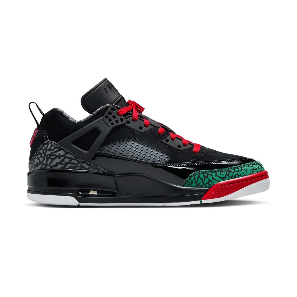 Jordan Spizike Low Black Classic Green White Varsity Red