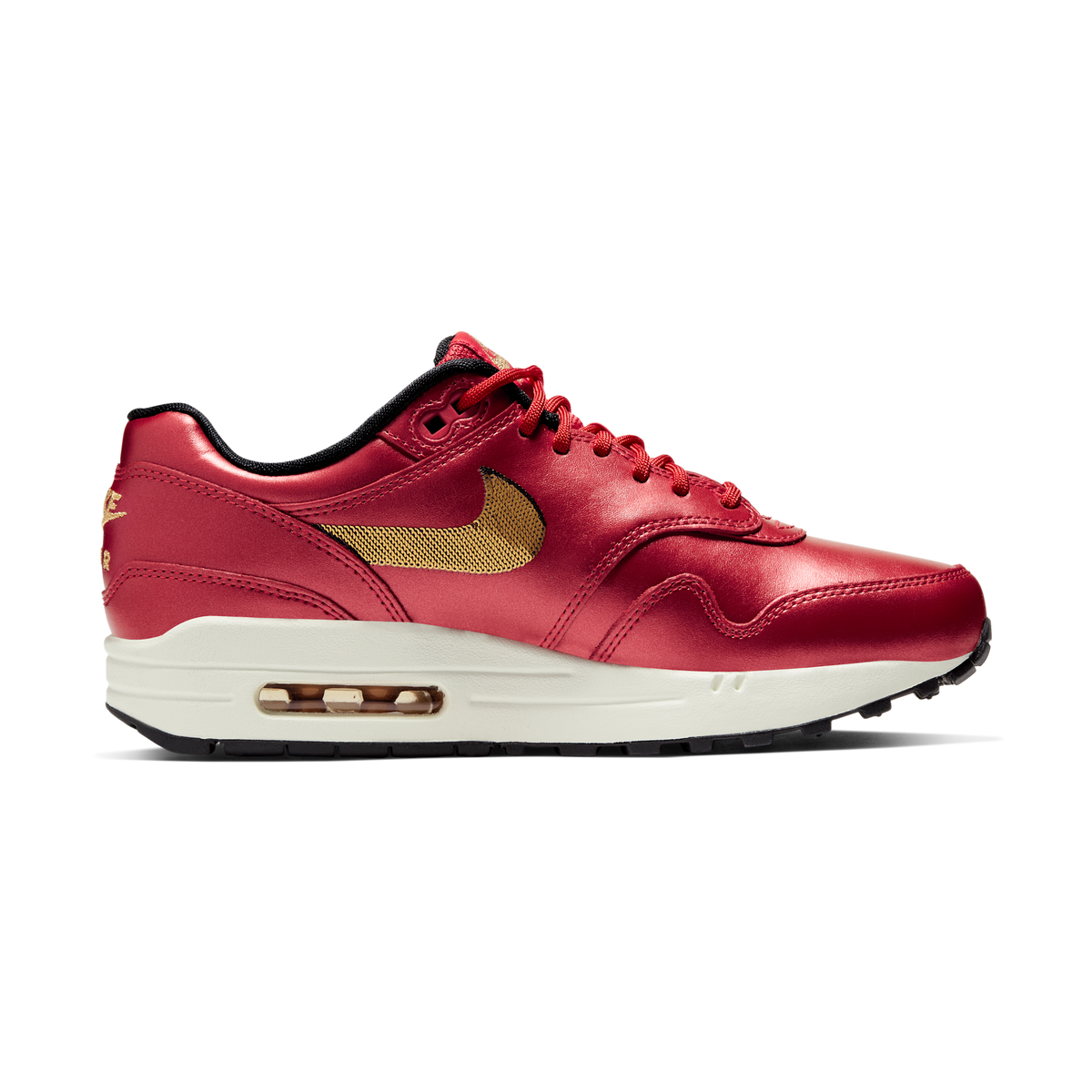 Nike Air Max 1 Red Gold Sequin (Women's)