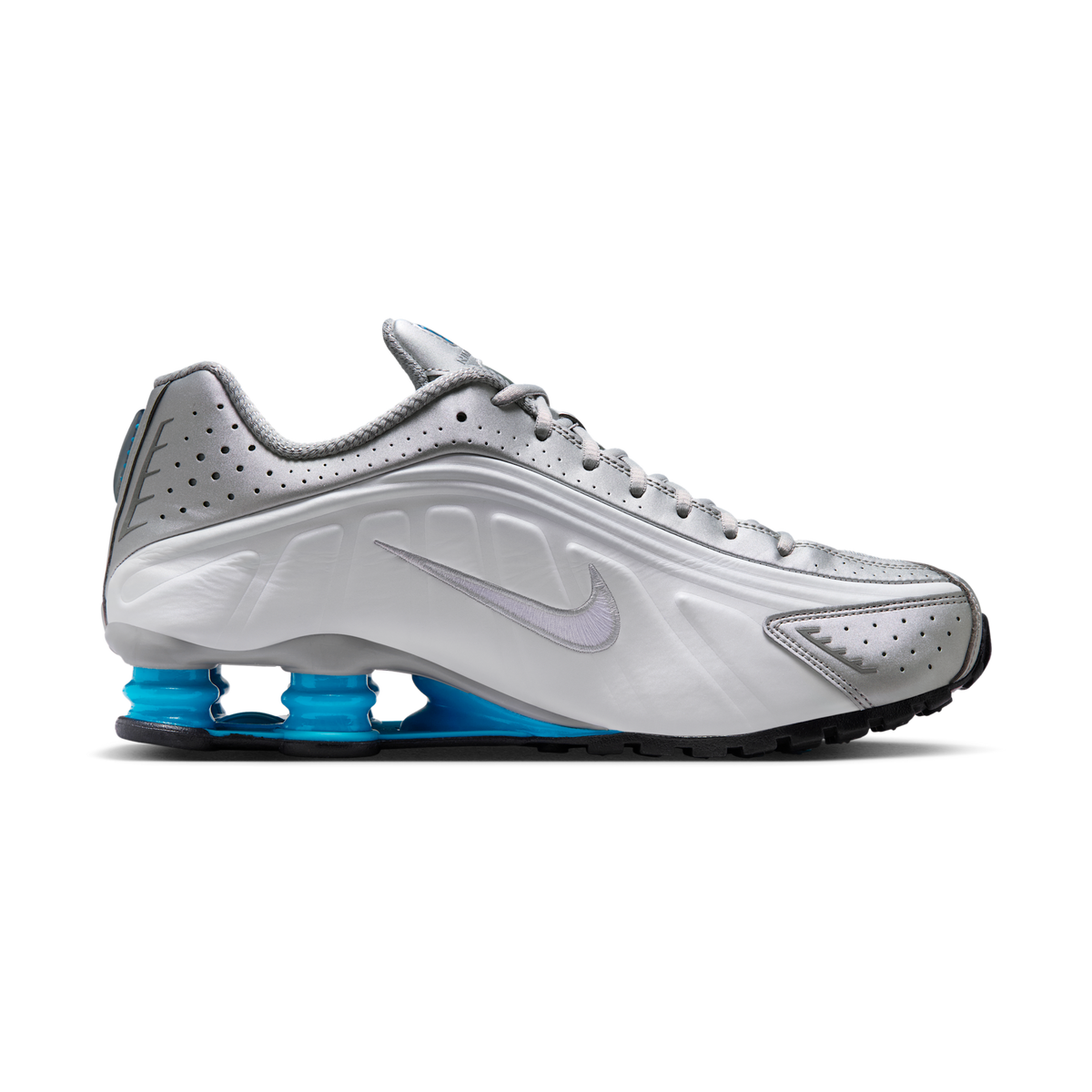 Nike Shox R4 Metallic Silver White Blue Lagoon | HQ1988-005