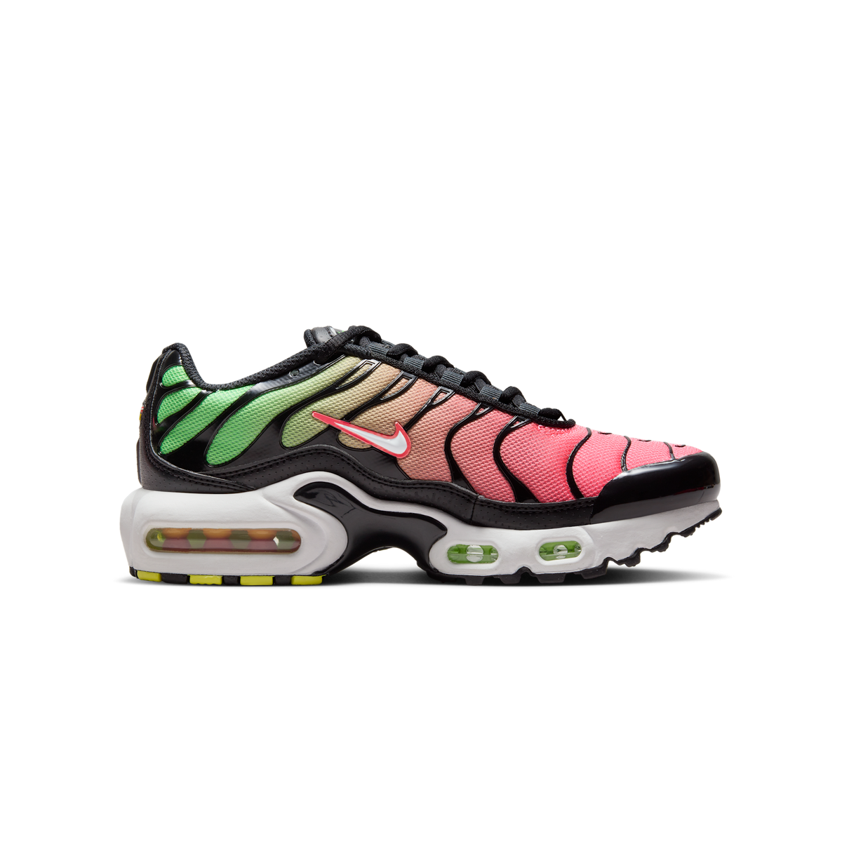 Nike Air Max Plus Black Green Strike Flash Crimson White (GS)