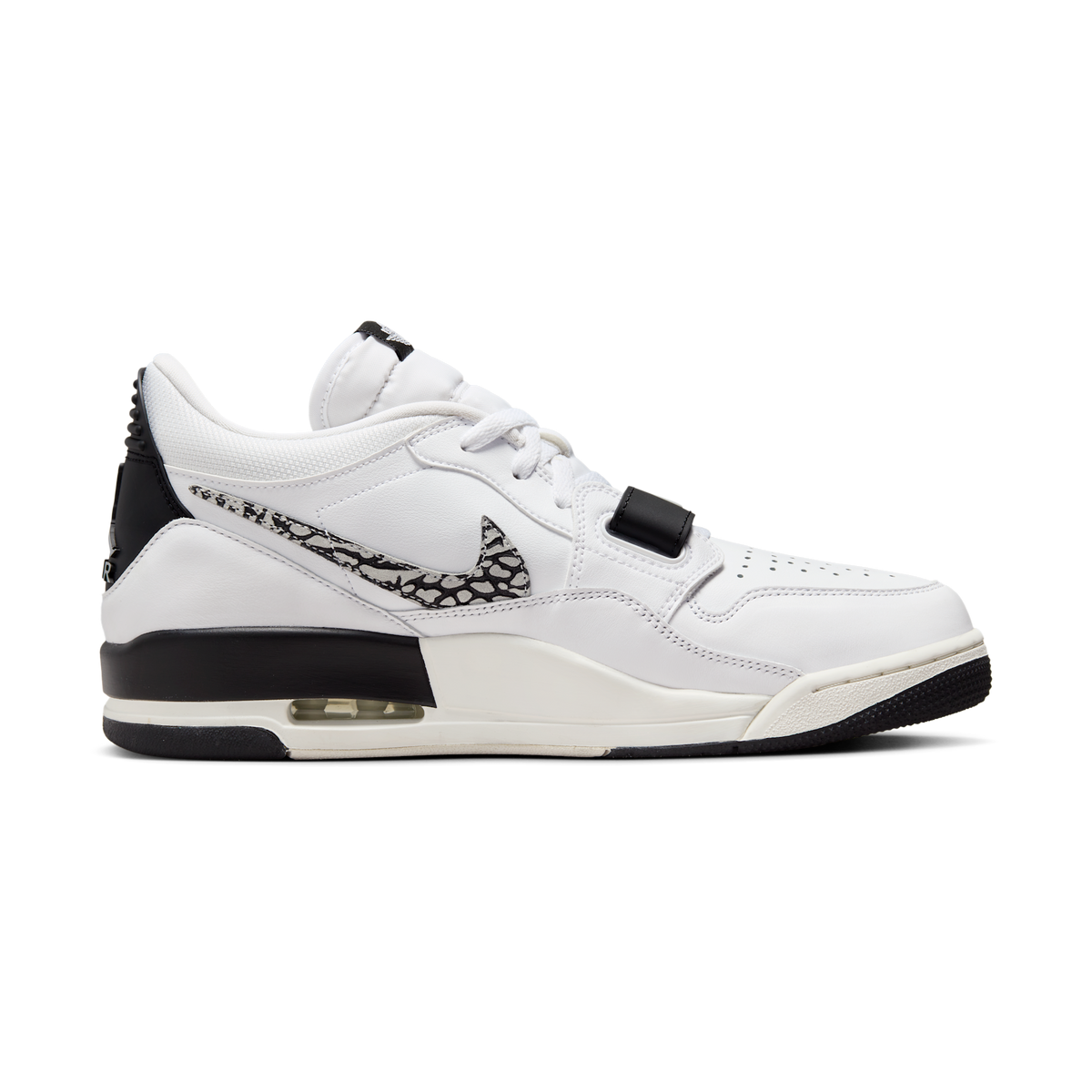 Jordan Legacy 312 Low White Black Elephant Swoosh
