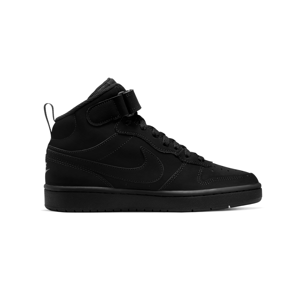 Nike Court Borough Mid 2 Triple Black Nubuck (GS)