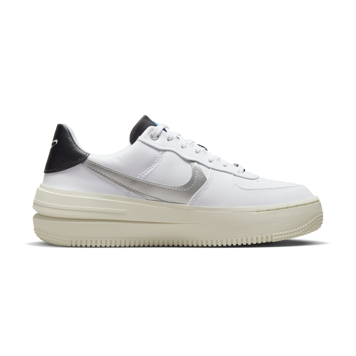 Nike Air Force 1 PLT.AF.ORM White Metallic Silver Black (Women's)