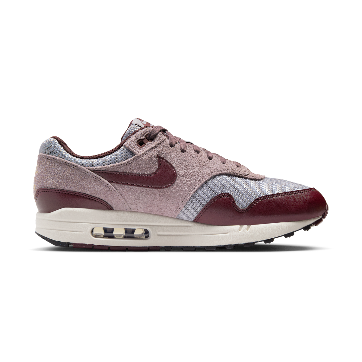 Nike Air Max 1 Essential PRM Cement Grey Burgundy Crush