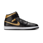 Jordan 1 Mid Black Metallic Gold