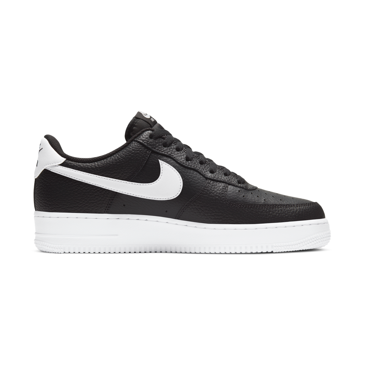 Nike Air Force 1 Low '07 Black White Pebbled Leather