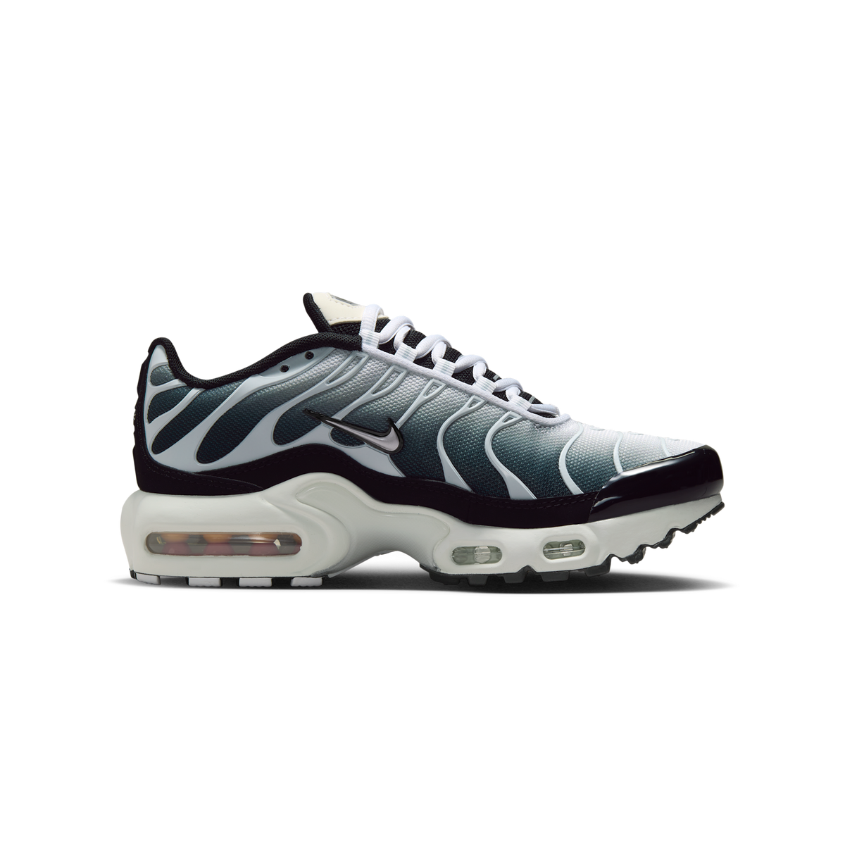 Nike Air Max Plus Black White Sail Metallic Cool Grey (GS)