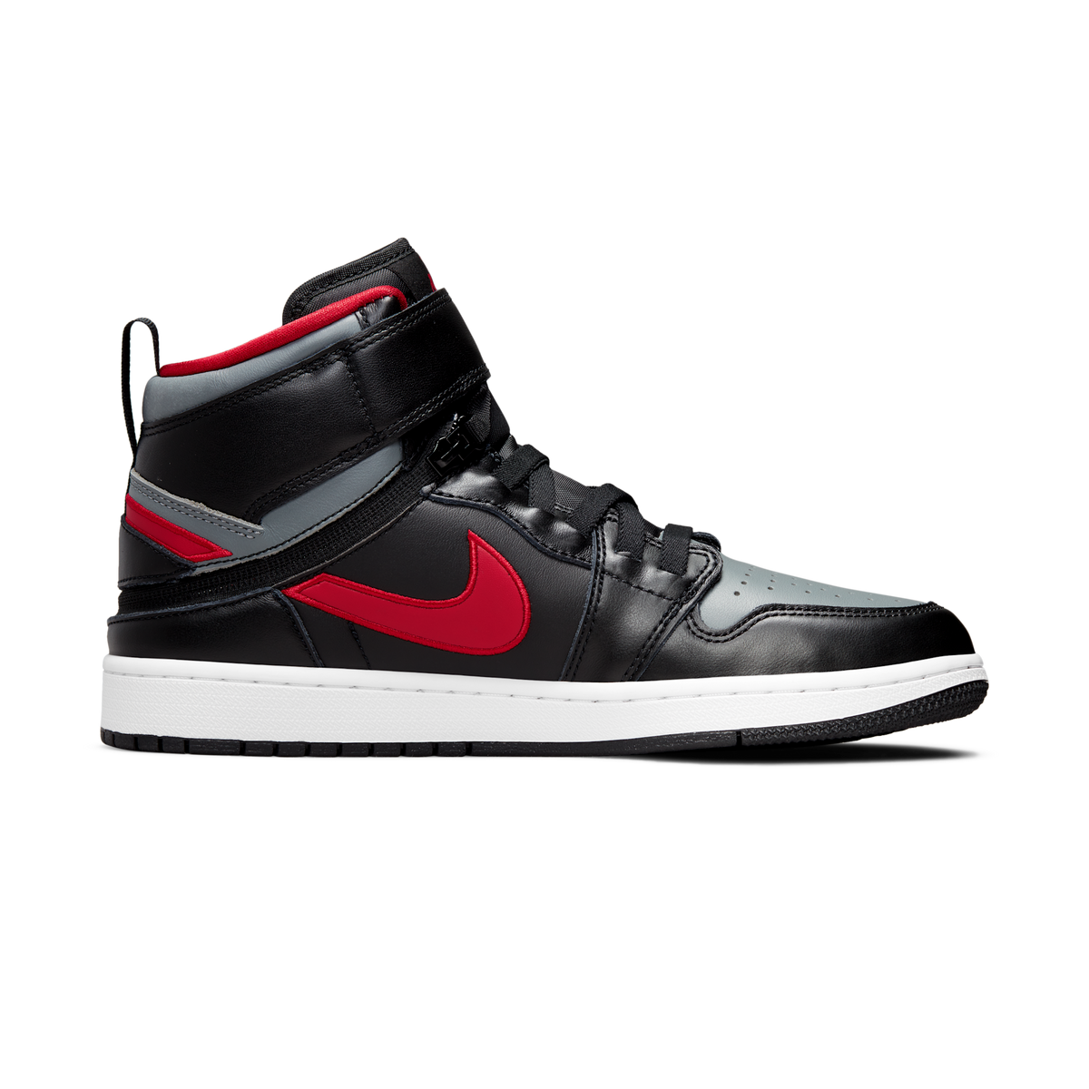 Jordan 1 High FlyEase Black Gym Red Smoke Grey
