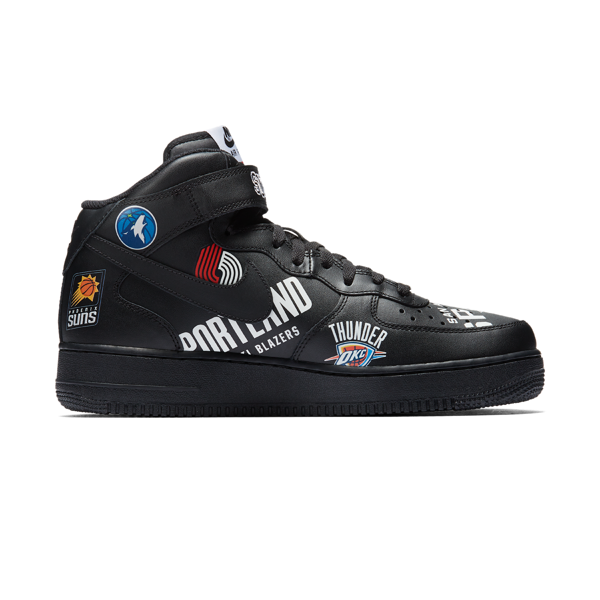 Nike Air Force 1 Mid Supreme NBA Black