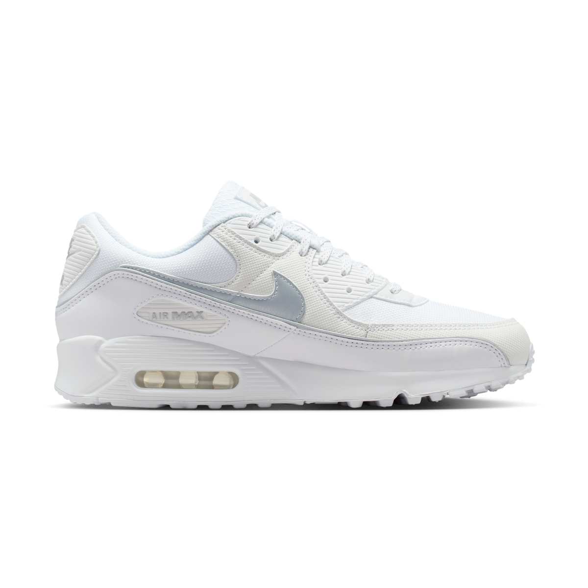 Nike Air Max 90 Premium White Metallic Silver Reflective