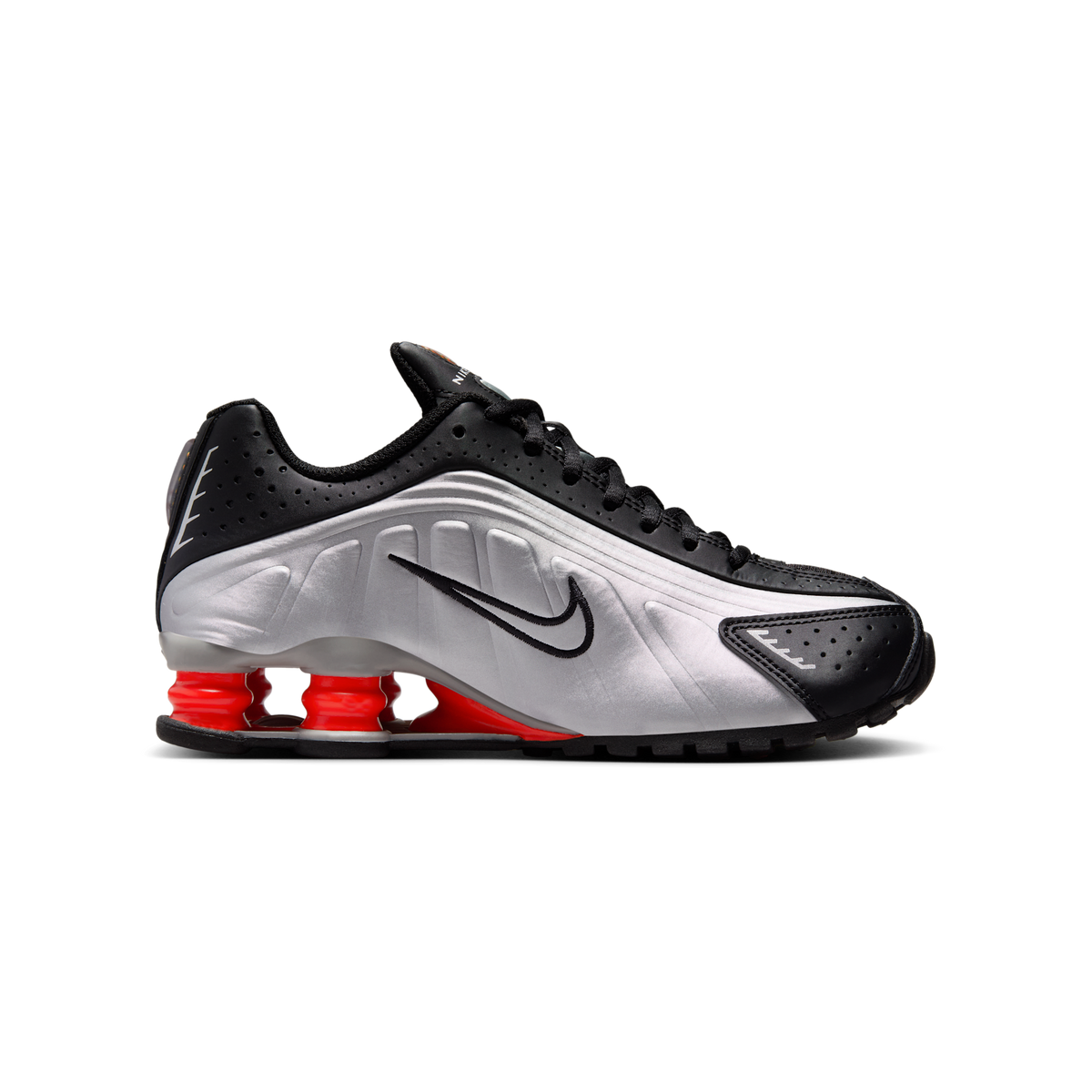 Nike Shox R4 Metallic Silver Black Picante Red (GS)