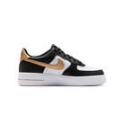 Nike Air Force 1 Low Black White Metallic Gold (GS)