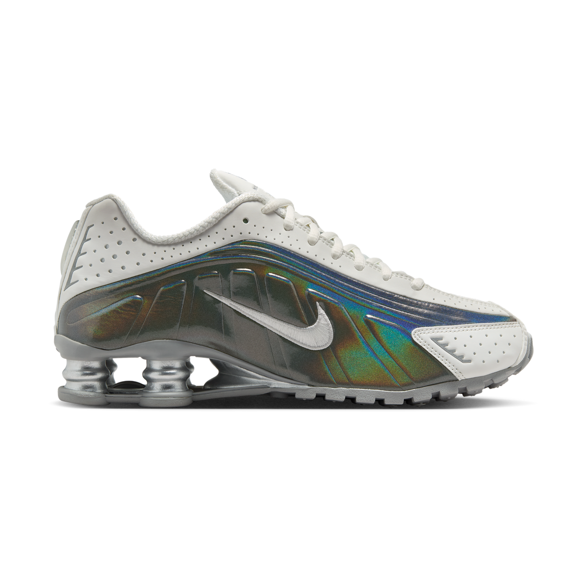 Nike Shox R4 White Iridescent (Women's) | IB7703-100