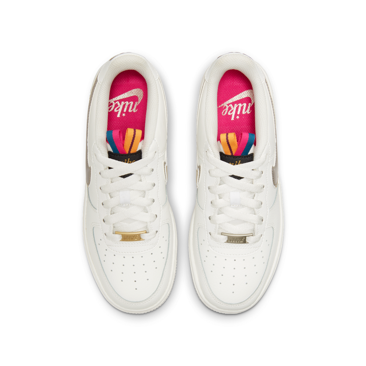 Nike Air Force 1 LV8 Double Swoosh Silver Gold (GS)