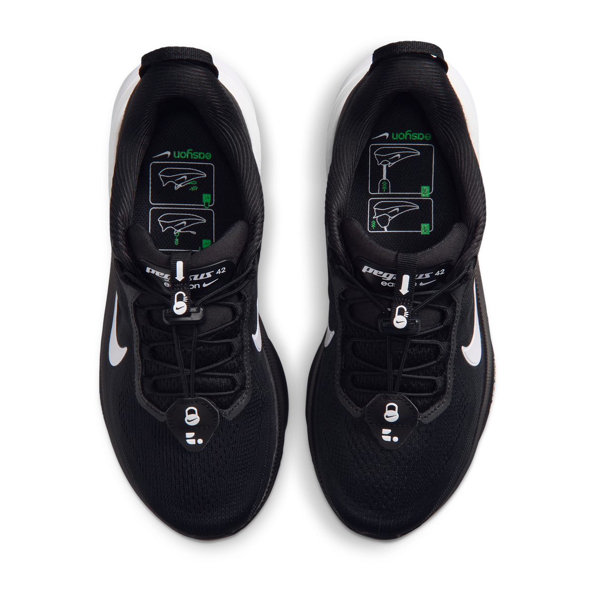 Nike Air Zoom Pegasus 42 EasyOn Black White (Women's)