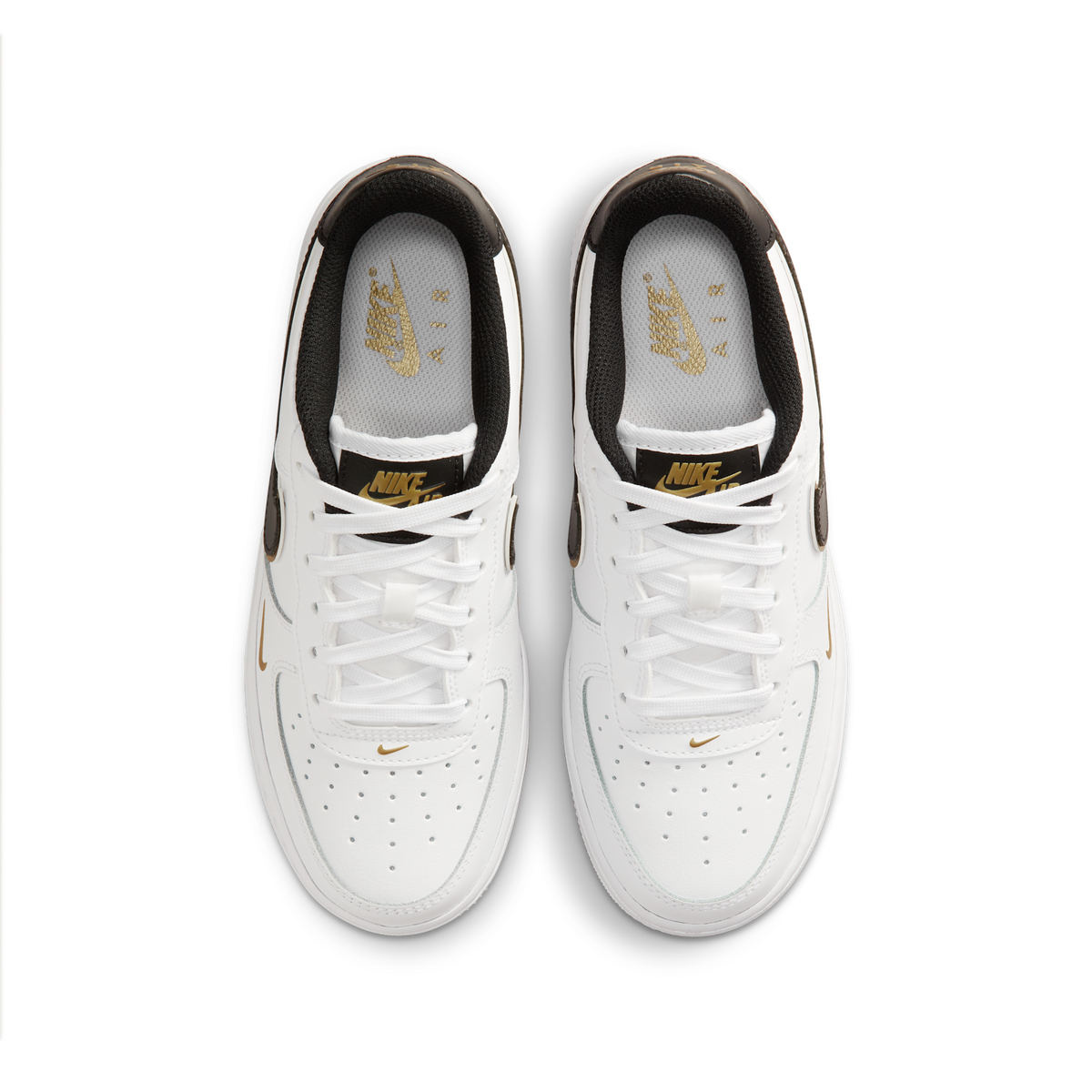 Nike Air Force 1 Low '07 LV8 Double Swoosh White Metallic Gold (GS)
