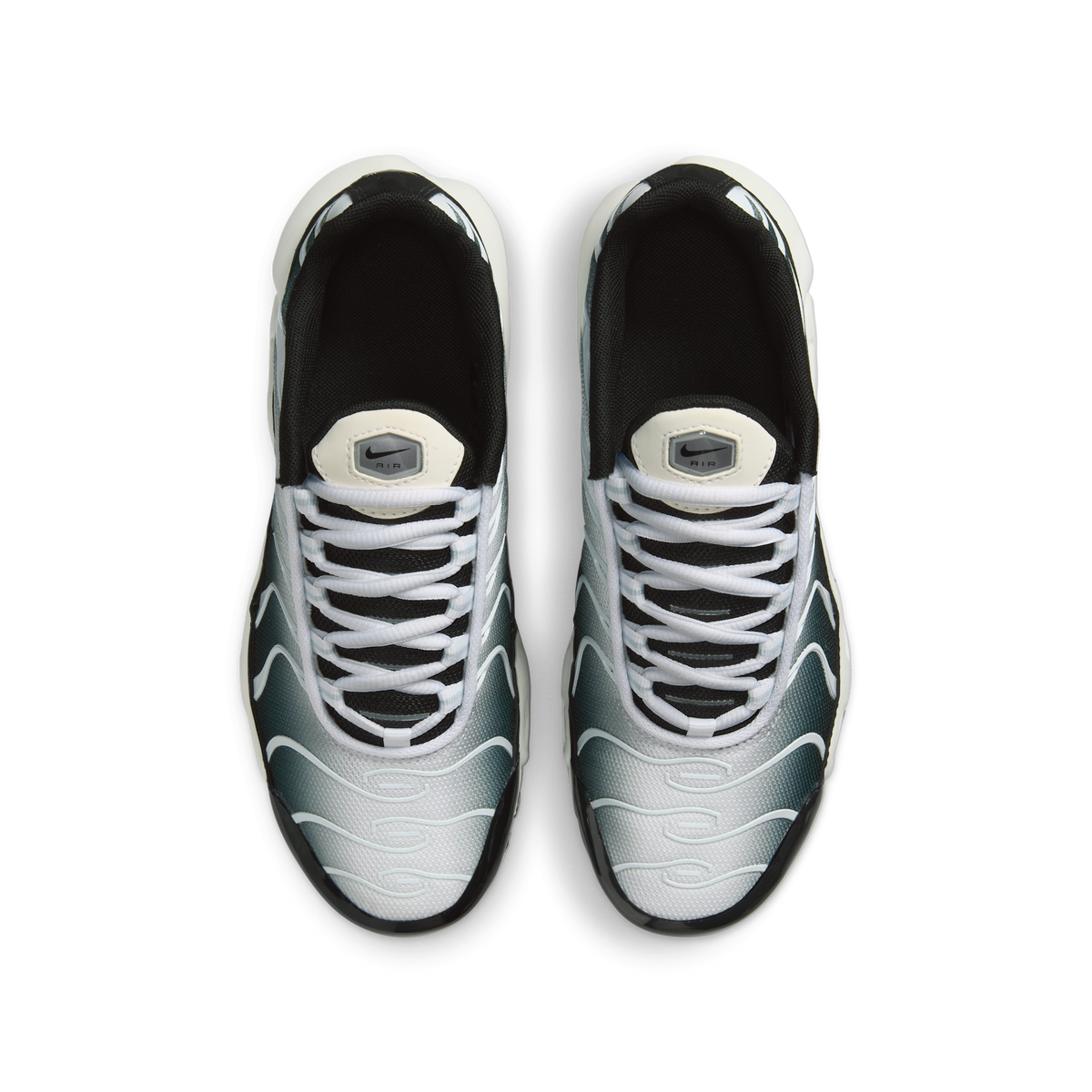 Nike Air Max Plus Black White Sail Metallic Cool Grey (GS)