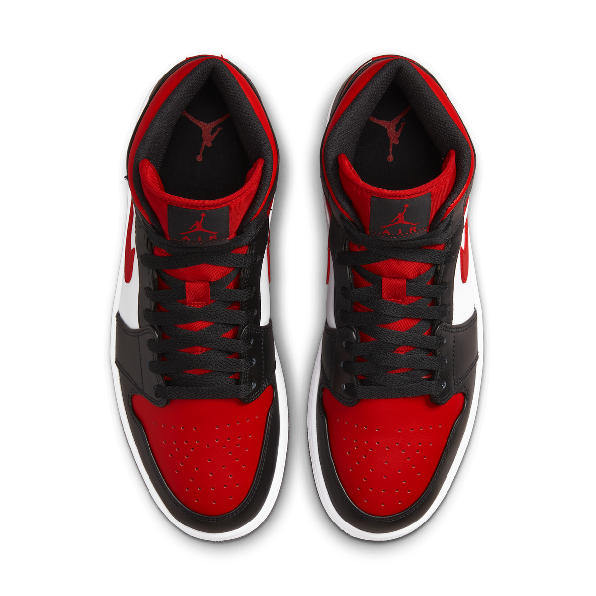 Jordan 1 Mid White Black Red (2022)