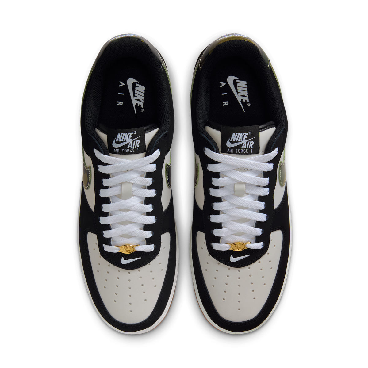 Nike Air Force 1 Low '07 LV8 Black Patent Camo Swoosh