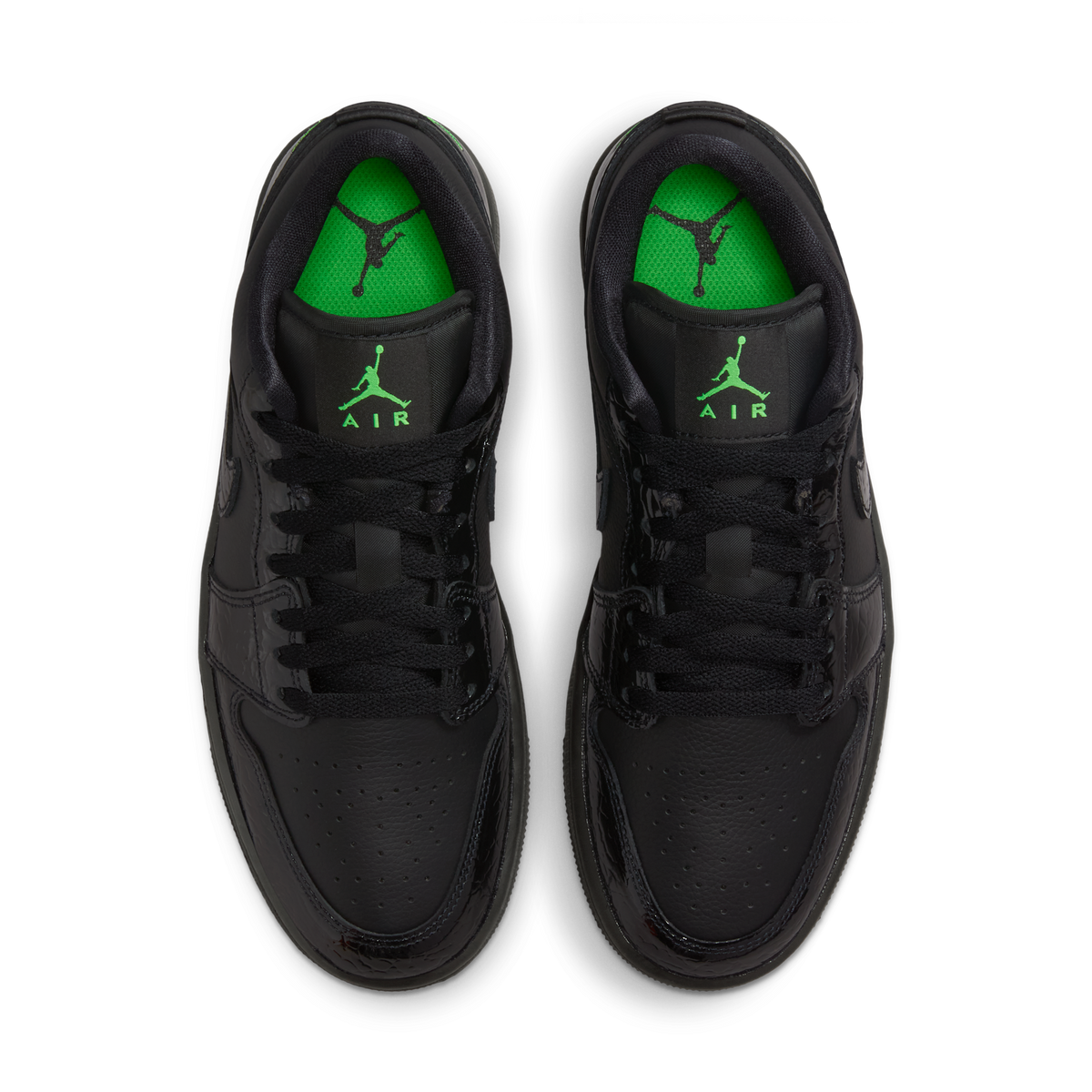 Jordan 1 Low SE Black Croc Scream Green (Women's)