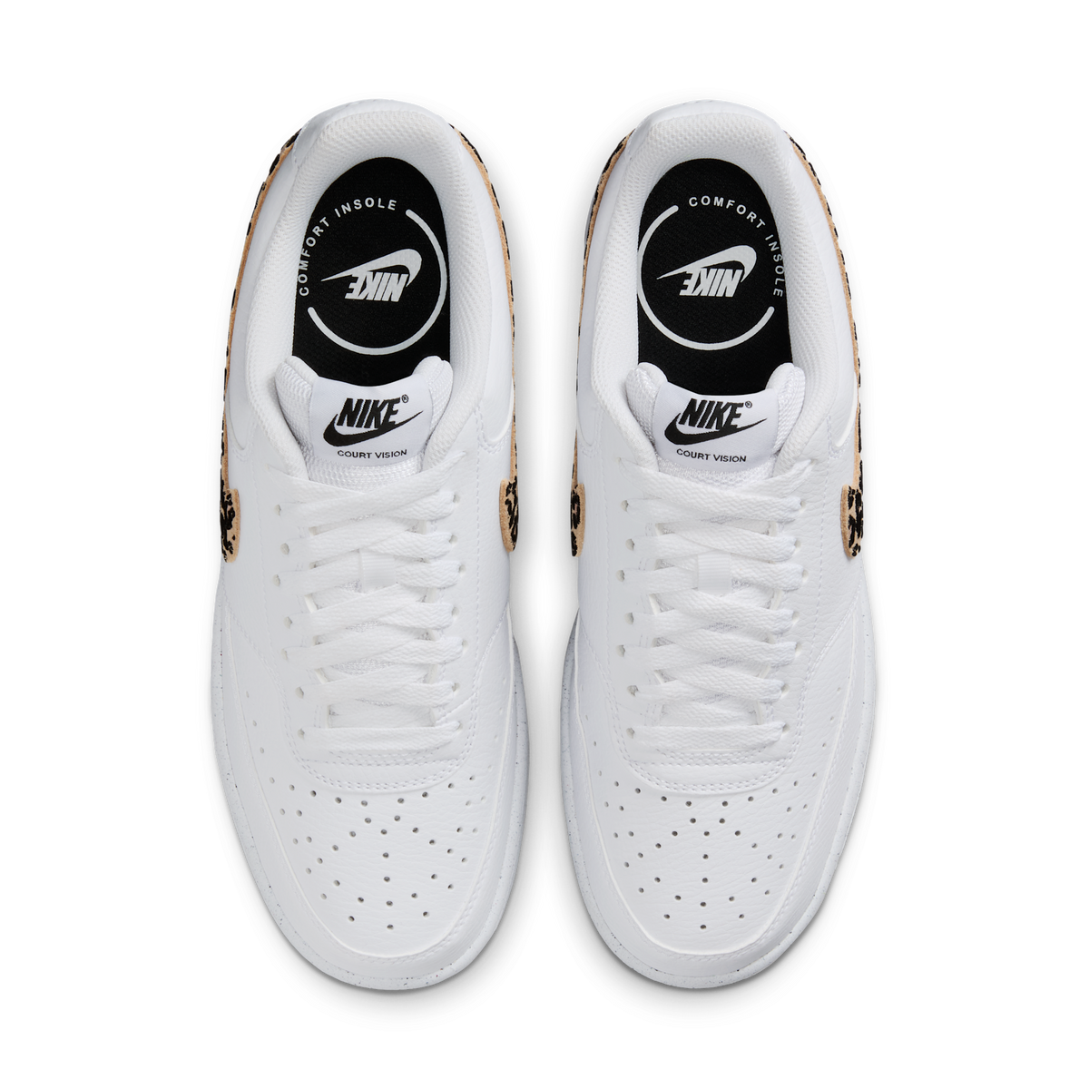 Nike Court Vision Low SE White Leopard Swoosh (Women's) | IM7646-100