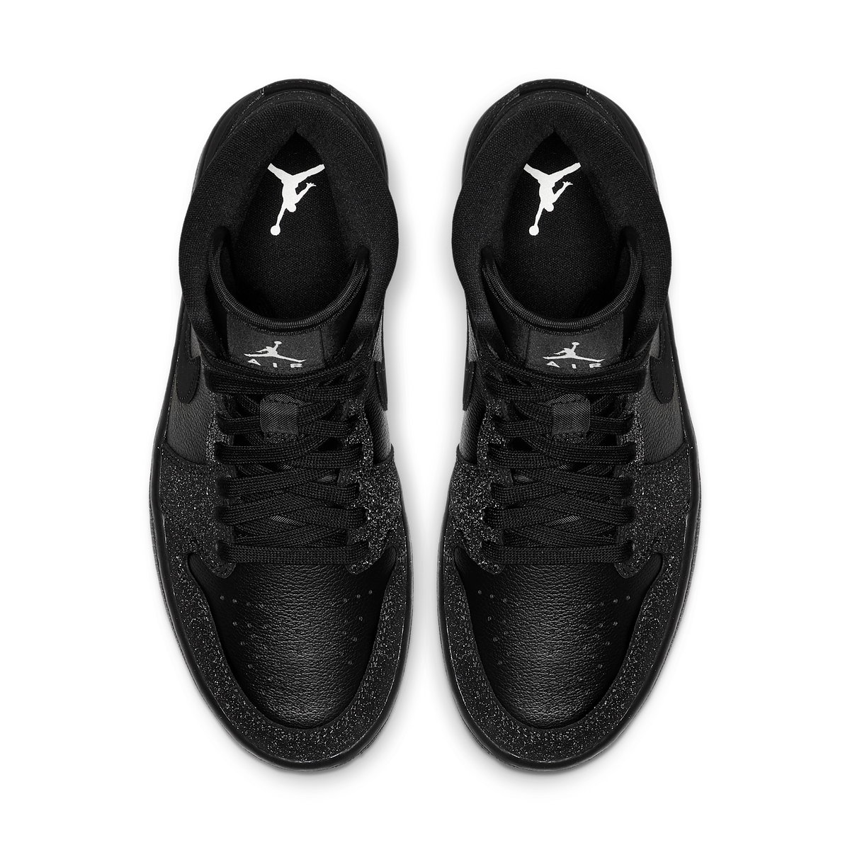 Jordan 1 Mid Glitter Black (Women's)