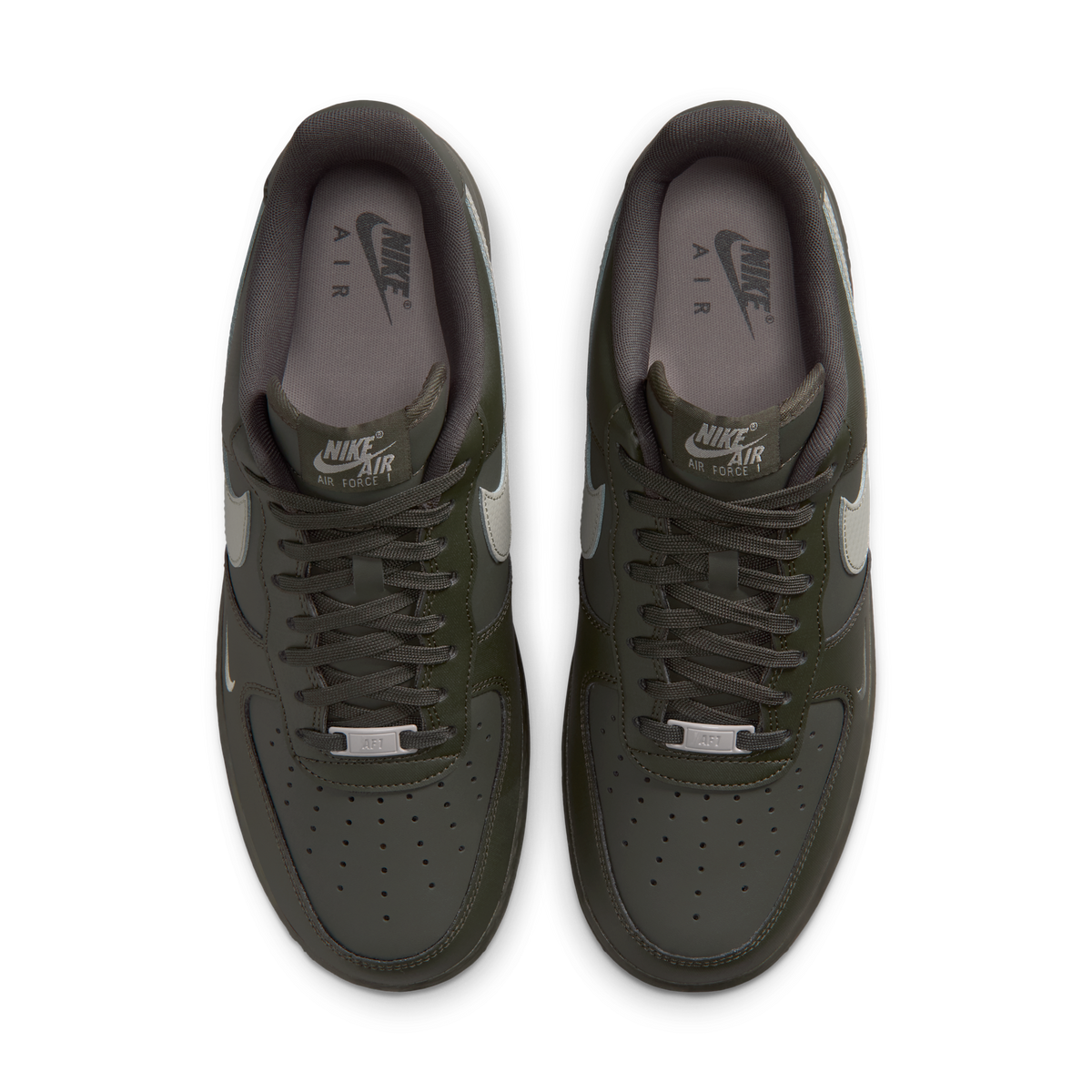 Nike Air Force 1 Low '07 Carbon Fiber Swoosh Newsprint College Grey