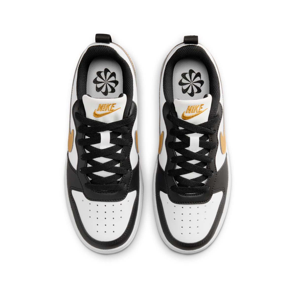Nike Court Borough Low Recraft Black White Metallic Gold (GS)