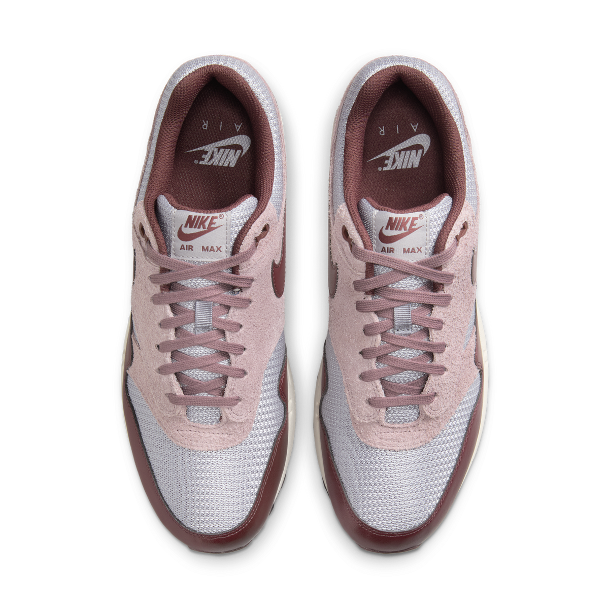 Nike Air Max 1 Essential PRM Cement Grey Burgundy Crush