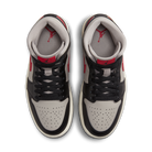 Jordan 1 Mid Black College Grey Gym Red (Women's)