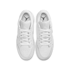 Jordan 1 Low Triple White Tumbled Leather (GS)