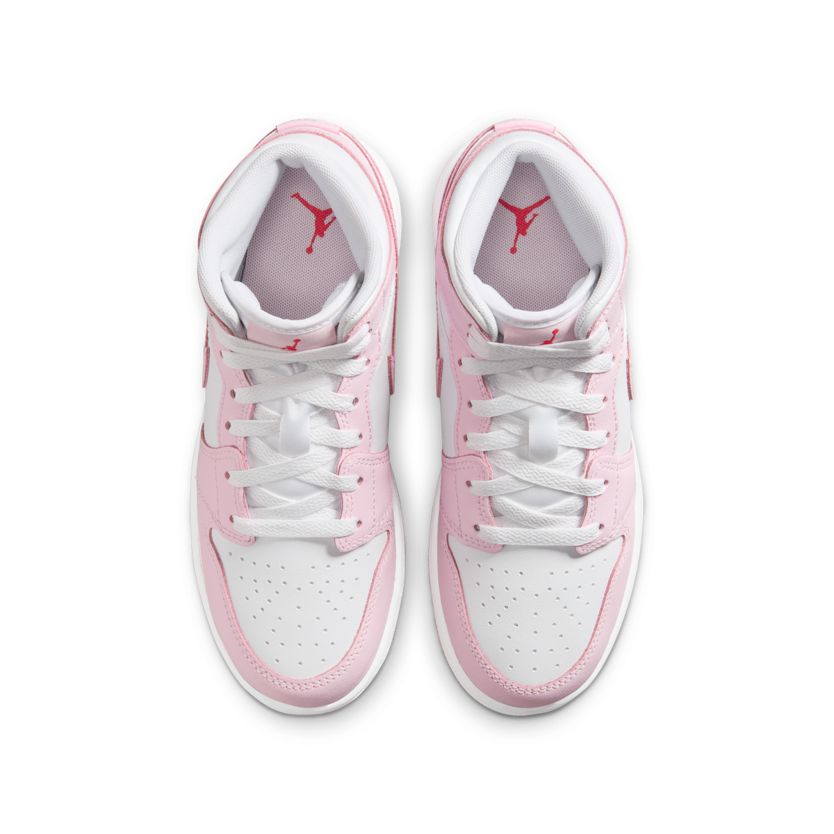 Jordan 1 Mid Pink Foam Fire Red (GS)
