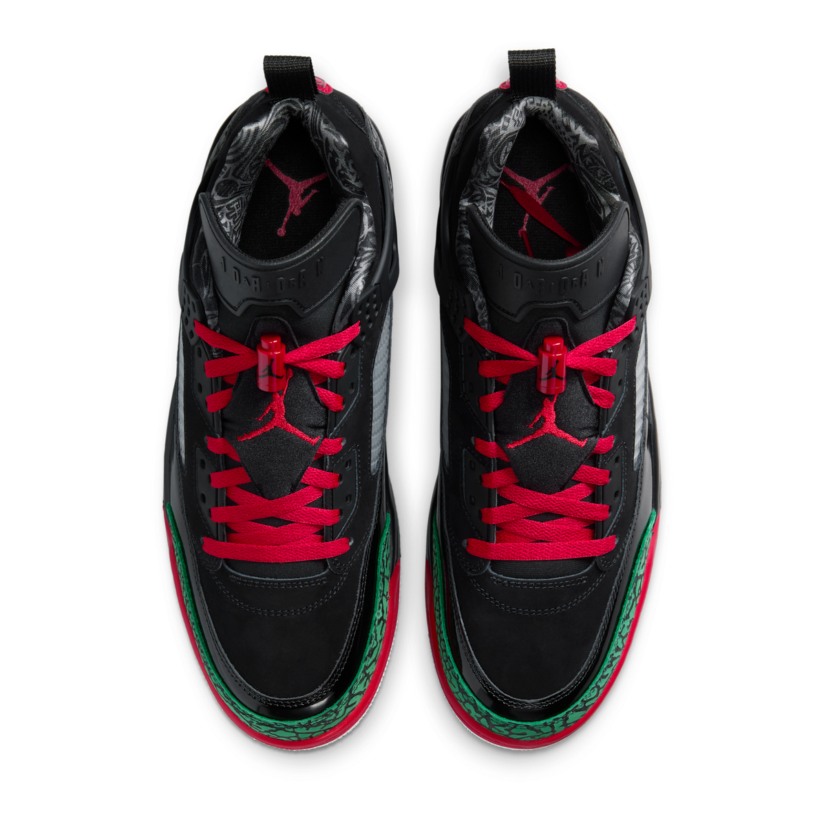 Jordan Spizike Low Black Classic Green White Varsity Red