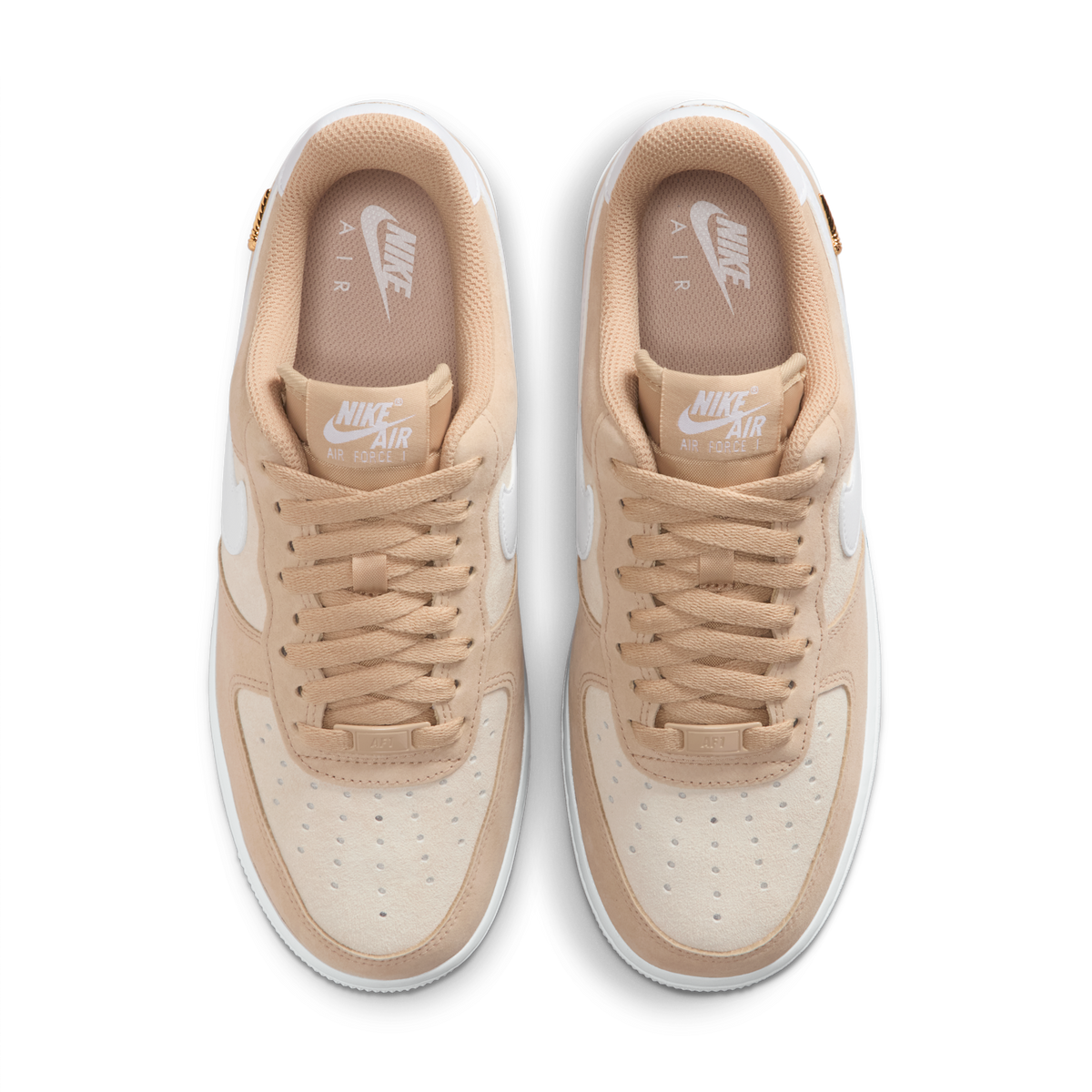 Nike Air Force 1 Low '07 SE Linen Sand Drift Metallic Gold Mini Swoosh (Women's)
