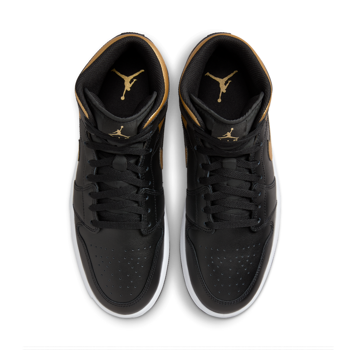 Jordan 1 Mid Black Metallic Gold
