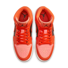 Jordan 1 Mid SE Rush Orange Crimson Bliss (Women's)