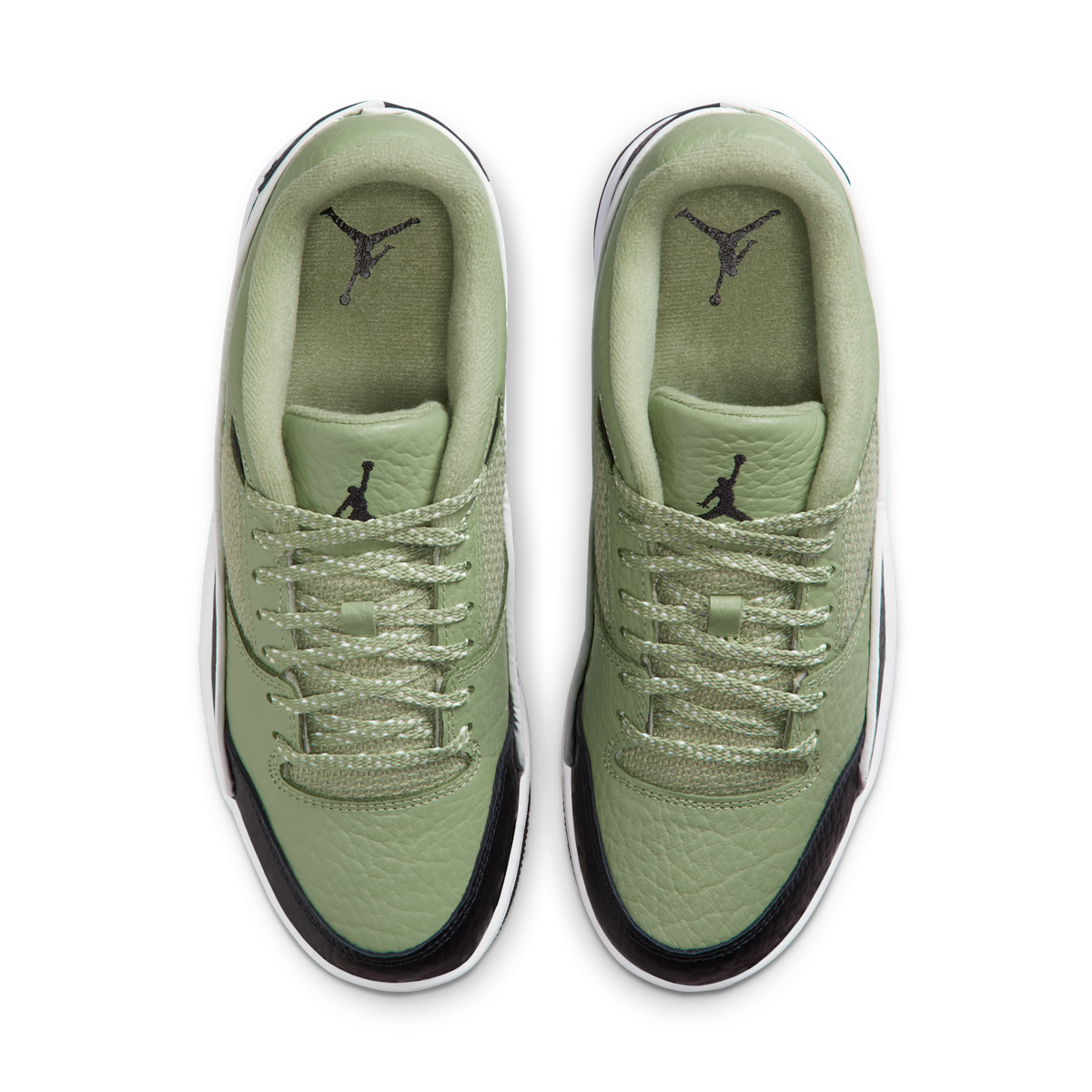 Jordan Flight Court Oil Green Black