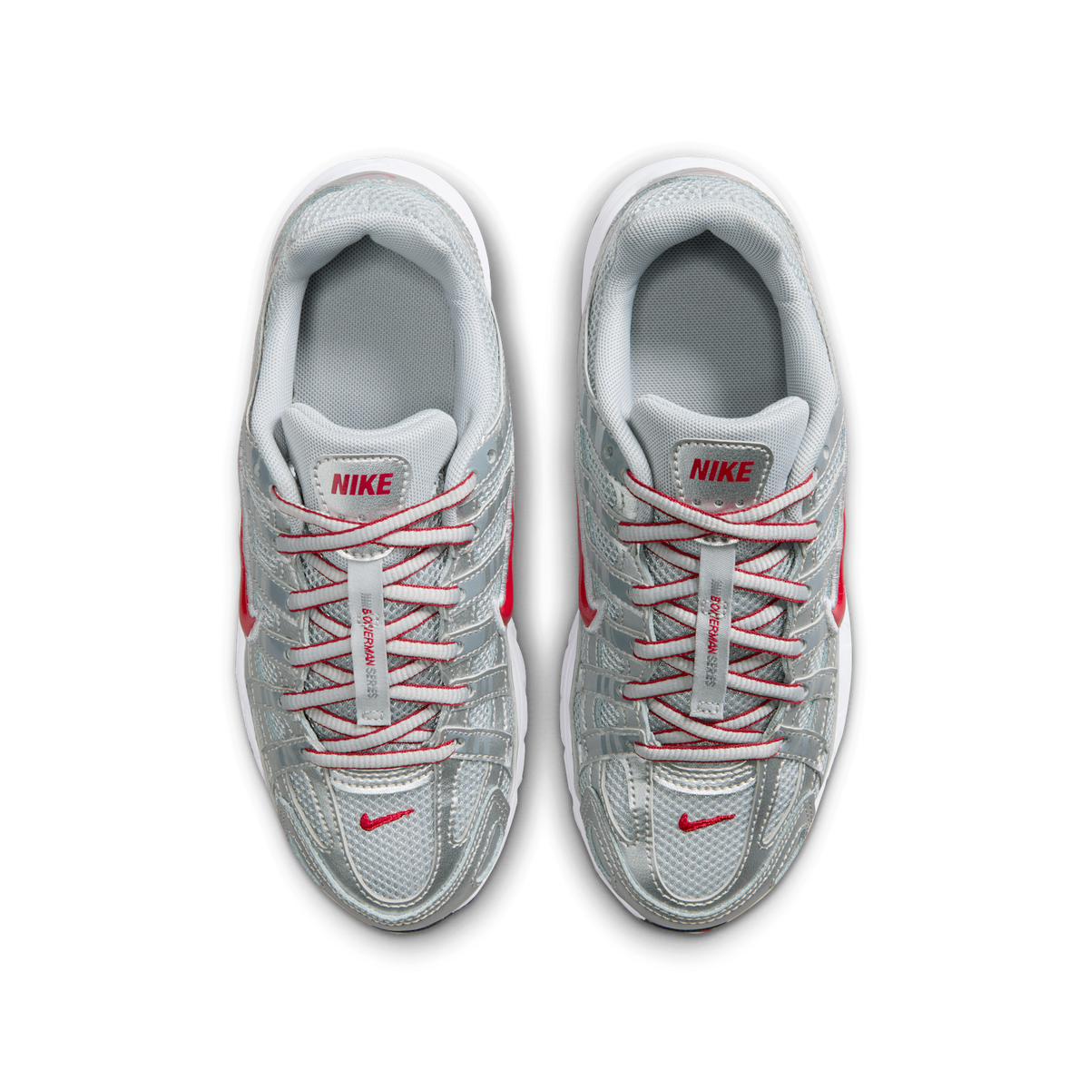 Nike P-6000 Metalic Silver Cool Red (GS)