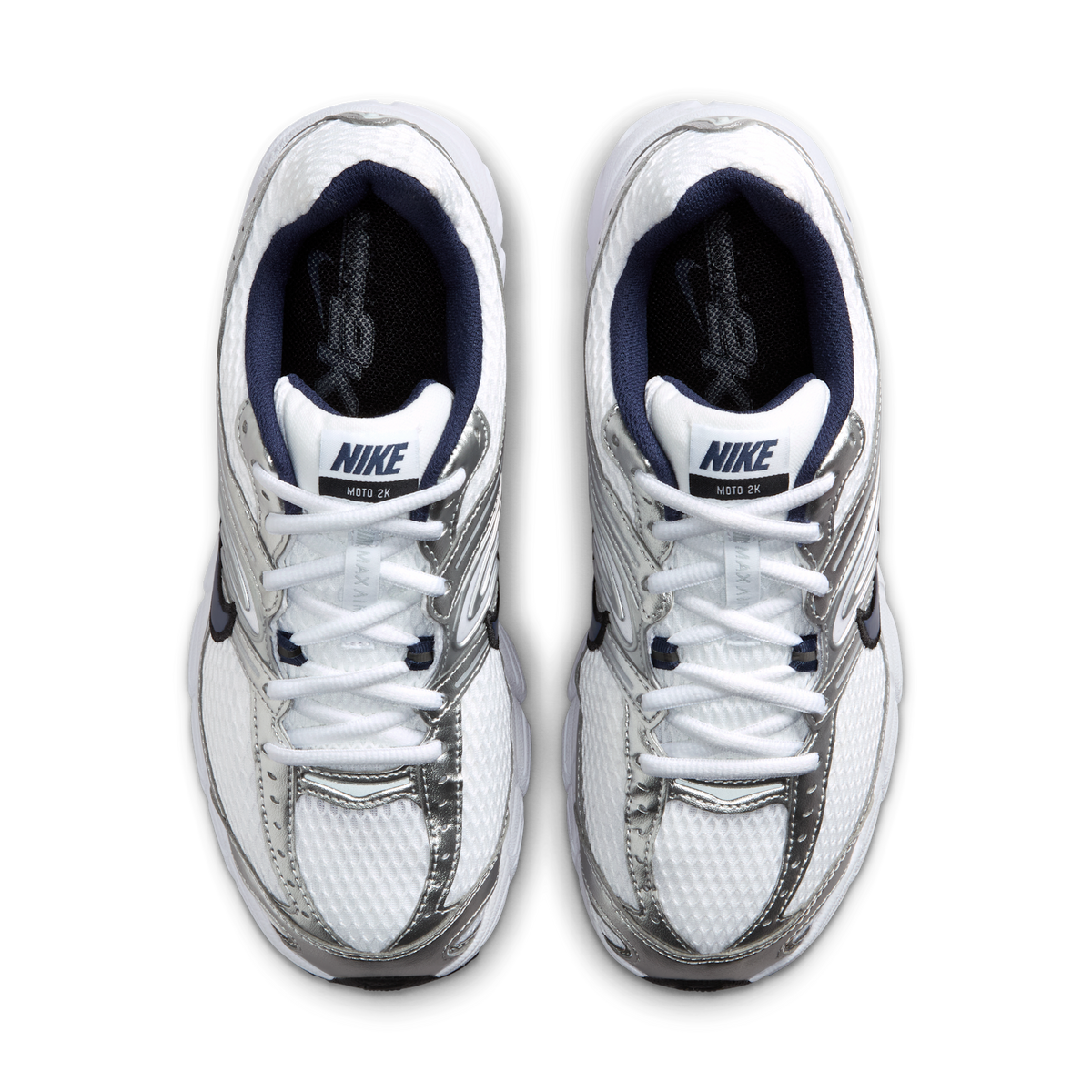 Nike Air Max Moto 2K White Navy Metallic Silver (Women's) | HQ2056-104