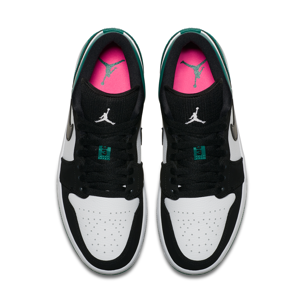 Jordan 1 Low White Black Mystic Green
