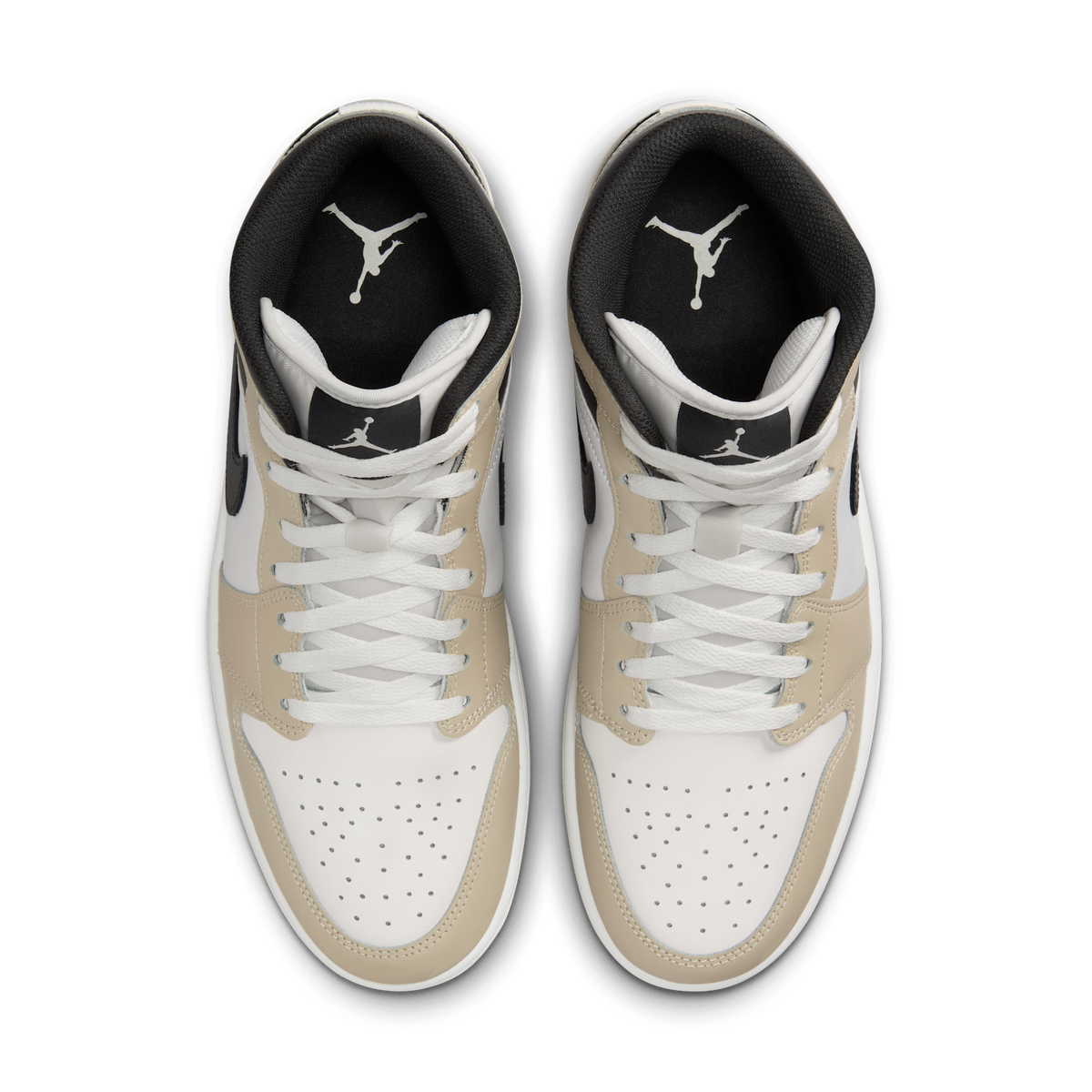 Jordan 1 Mid Summit White Off Noir Rattan