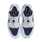 Jordan 1 Low SE Football Grey White Gym Red Midnight Navy (Women's)