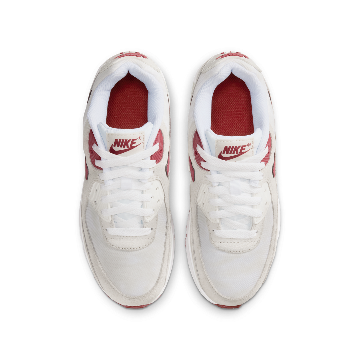 Nike Air Max 90 SE White Light Bone Crimson (GS)