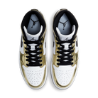 Jordan 1 Mid Metallic Gold Black White