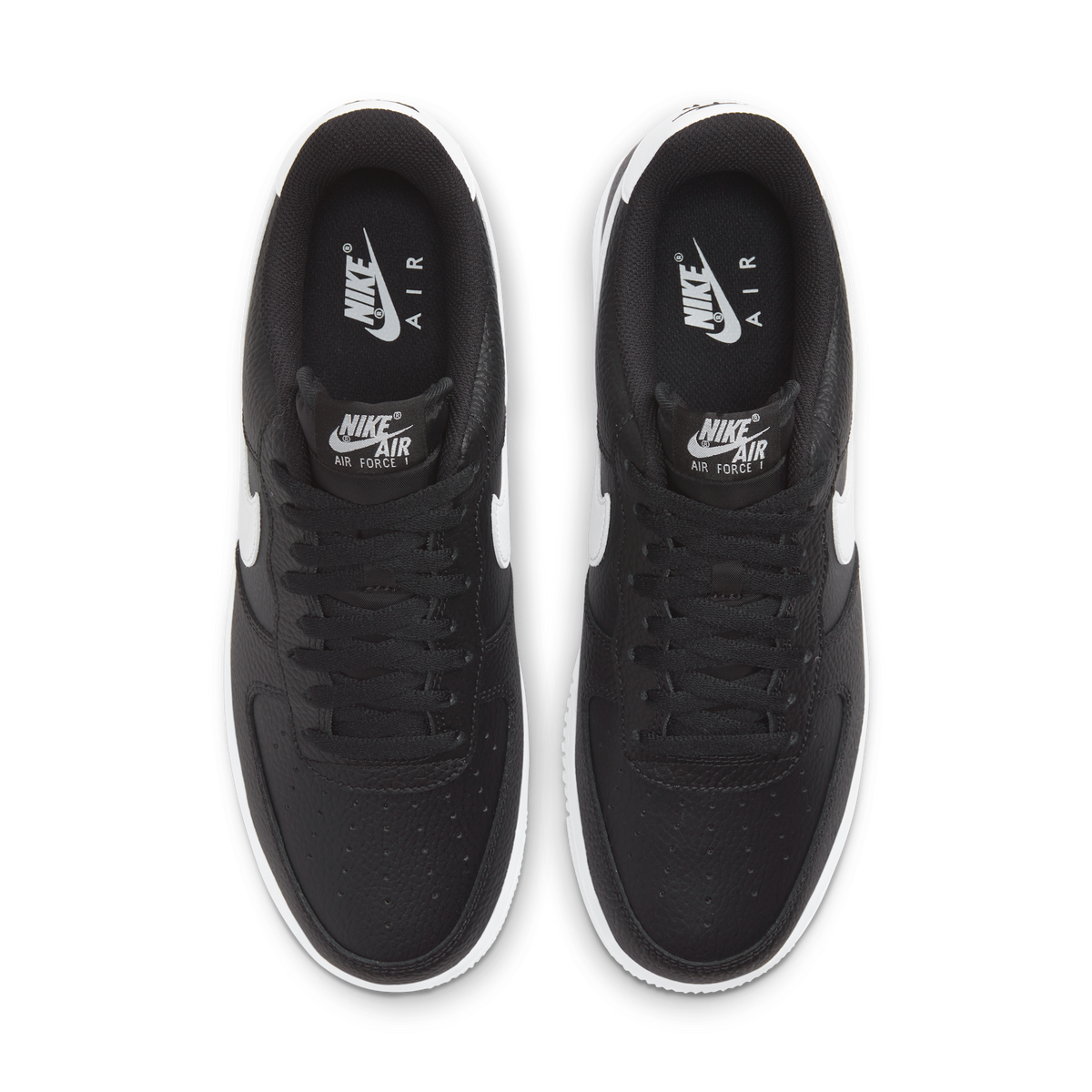 Nike Air Force 1 Low '07 Black White Pebbled Leather