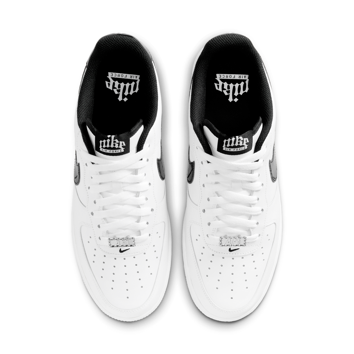 Nike Air Force 1 Low '07 LV8 White Black Glitter Swoosh
