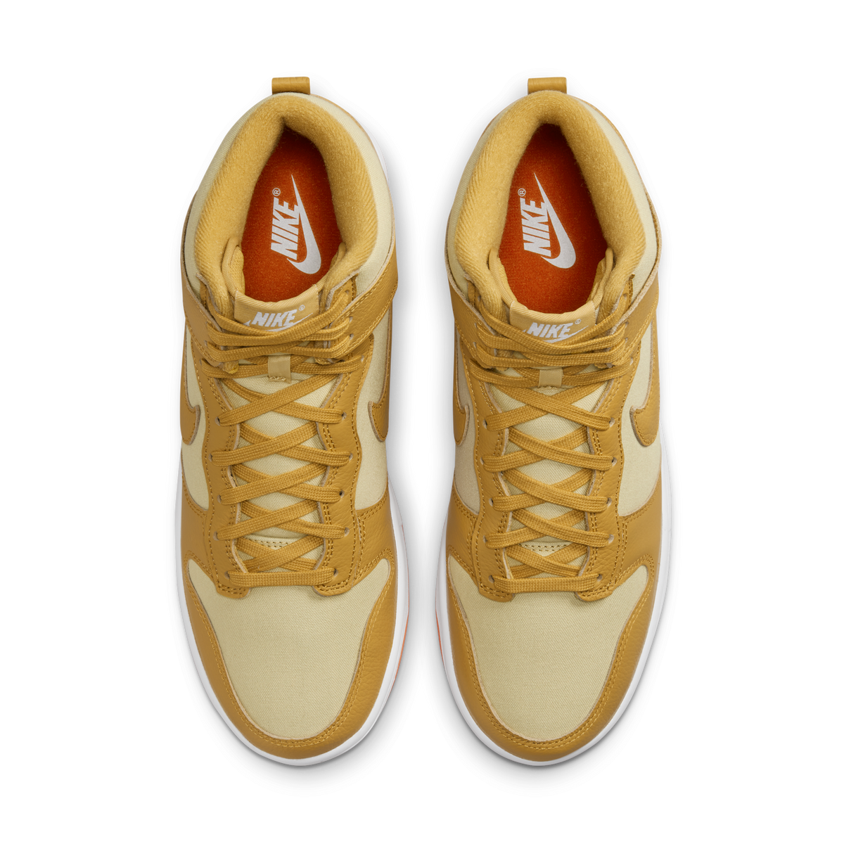 Nike Dunk High Wheat Gold Safety Orange
