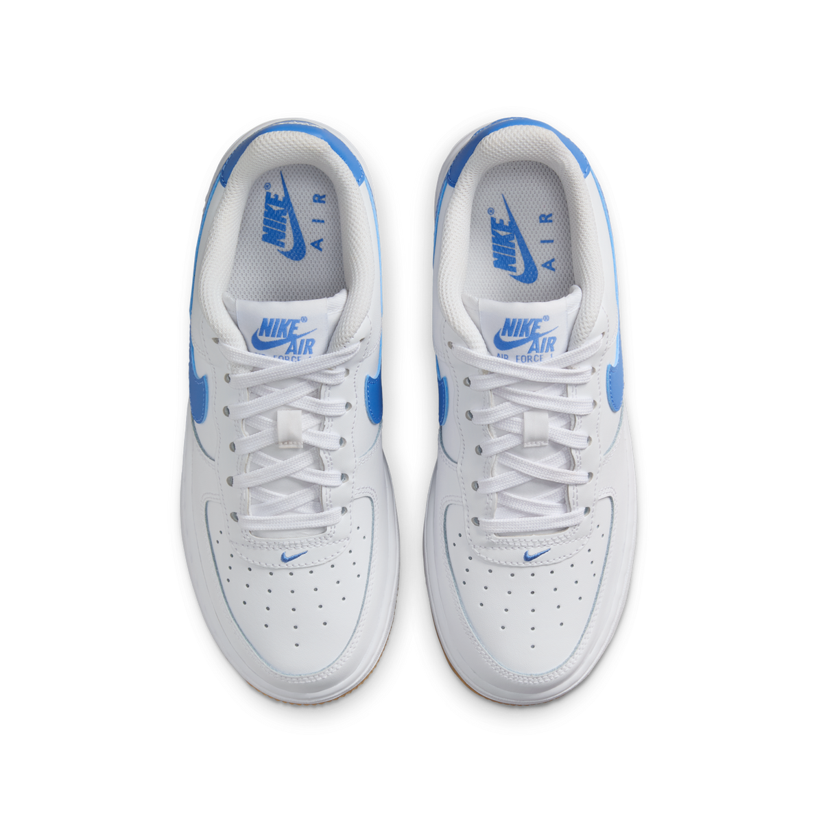 Nike Air Force 1 Low White Gum Light Brown Blue Beyond (GS)